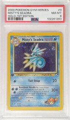 V1762: 2000: Misty's Seadra: 9/132: 1ST Edition: Gym Challenge: PSA: 8: NM-MT: 102261263